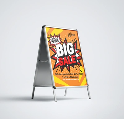 Eco-Design Free Standing 96x48 Outdoor Message Center - Triple Doors