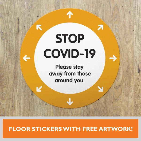 Covid 19 Floor Sticker1m