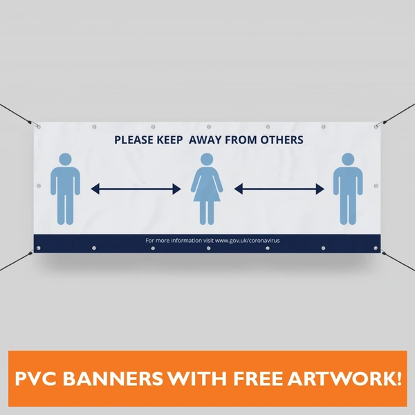 Pvc Social Distancing Banners1m